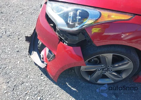 2013 Hyundai Veloster Turbo W/Black from USA, damaged, VIN KMHTC6AE1DU146340